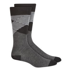 ALFATECH BY ALFANI Mens Gray Rayon Seamless Casual Crew Socks 7-12